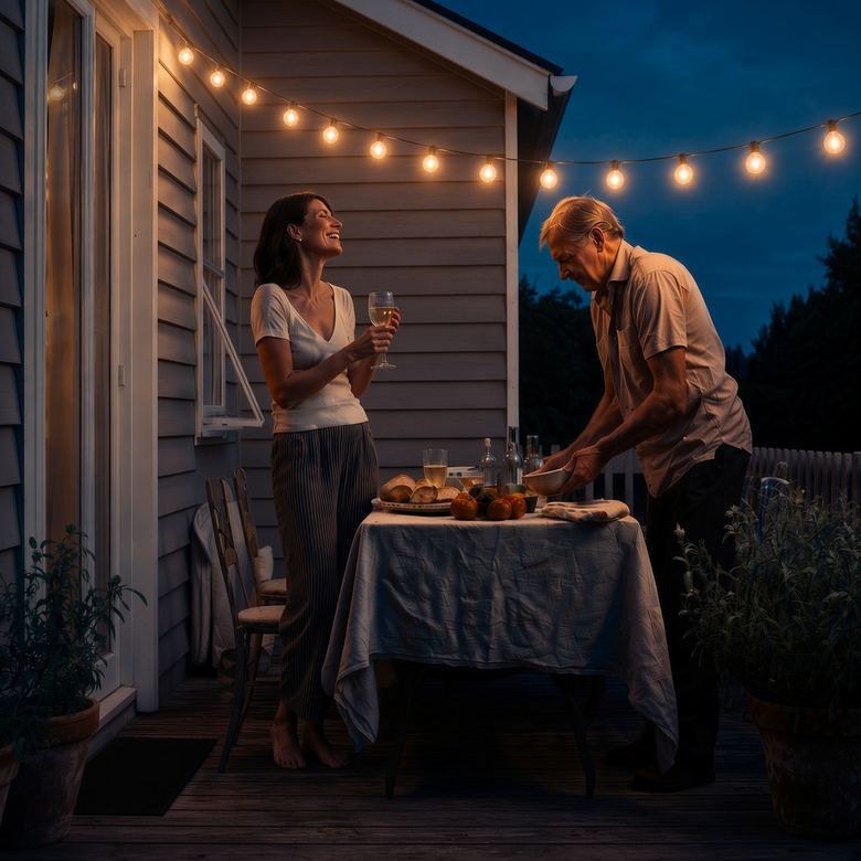 An evening at home